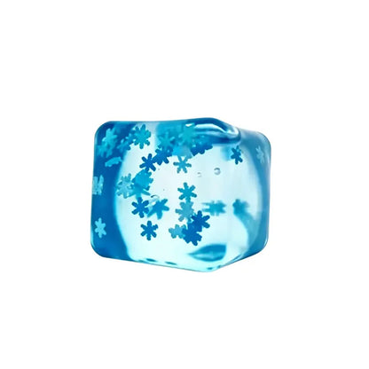 Snowflake Ice Cube Squishy Toys Small Ice Cubes Anti-Stress Colorful Squeeze Toy Super Slow Rebound for Adults Party Favors Gift