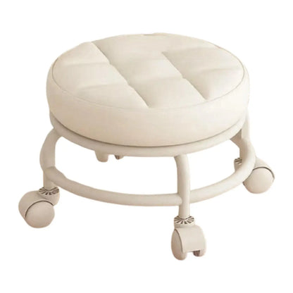 Low Rolling Stool Roller Seat Adults Child Round Foot Rest Low Height with Wheel