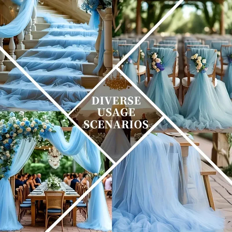 Tulle Fabric for Wedding Christmas Decorations DIY White Tutu Baby Shower Table Skirt Ceiling Decor Birthday Party Craft Supplie