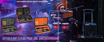 Shockproof Wireless Microphone Case Adjustable Drop Proof Microphone Storage Bag Handheld Microphone Carrying Case Business Trip