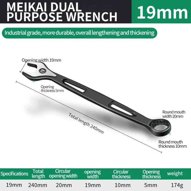 8mm-32mm Ratchet Wrench Dual-purpose Metric Setdouble Offset Ring Spanner Universal Spanner For Car Repair Hand Tool