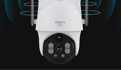 XIAOVV 4G Sim 6MP Solar Outdoor Cameras  PTZ Surveillance Outdoor Waterproof Security Cams Color Night Vision Smart Home