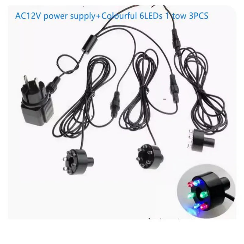 6 LED Underwater Lights12V Aquarium Waterfall Night-Lights Garden Spotlight Lamp Swimming Pool Fountains Pond