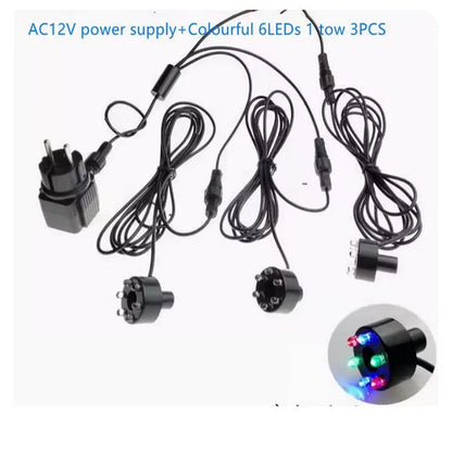 6 LED Underwater Lights12V Aquarium Waterfall Night-Lights Garden Spotlight Lamp Swimming Pool Fountains Pond