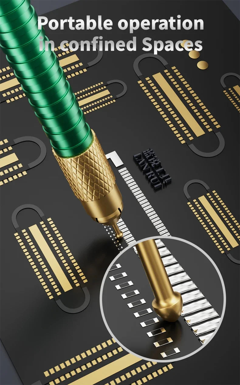 LANRUI M24 Tin Drag Needle Set Red Copper FPC Connector Reballing Solder Bar for Phone PCB Motherboard IC Chip Weld Repair Tools
