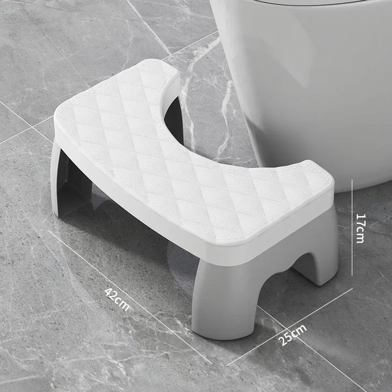 1 Pcs Anti-Slip Toilet Stool Thickened Bathroom Footstool Ergonomic Potty Step Helper Under Desk Footrest for Adults Kids