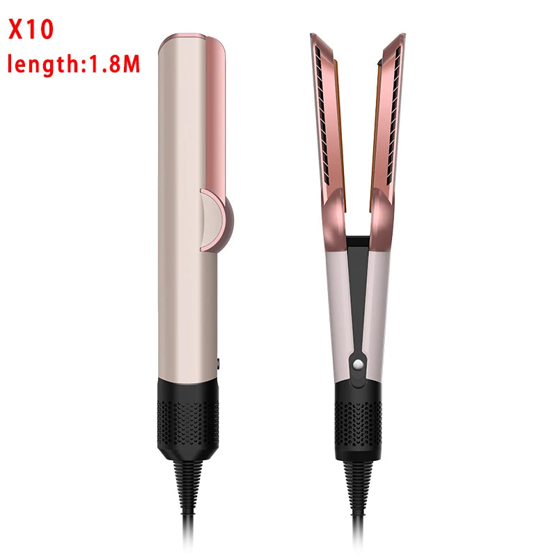 2 IN 1 Professional Hair Straightener & Hair Dryer Heat-Up Hair Flat Iron, Negative Ion Iron Long-Lasting Styling Tool 1.8M&2.7M