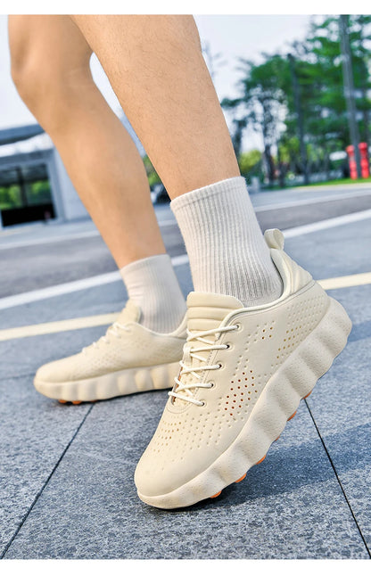 ClaWave Men Women Running Shoes Massage Particles Supercritical Cushioning Breathable Knit Sports Sneakers Non-slip Walking Shoe