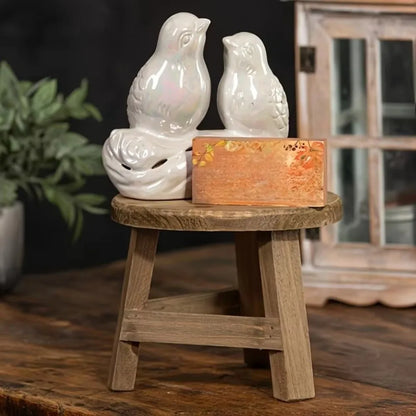 Modern Bonsai Rack Wooden Mini Stool Round Mini Size Succulent Plant Stand Display Flower Pot Base Holder Home Garden Decor