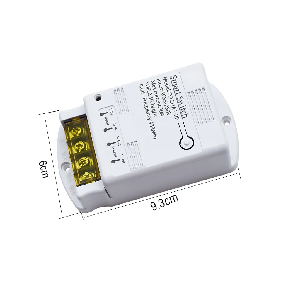 ZIGBEE/WiFi Smart Switch 30A 6600W/4000W Relay Module AC DC7-32V 85-250V Timer Home Automation Alexa Works with Tuya Smartlife