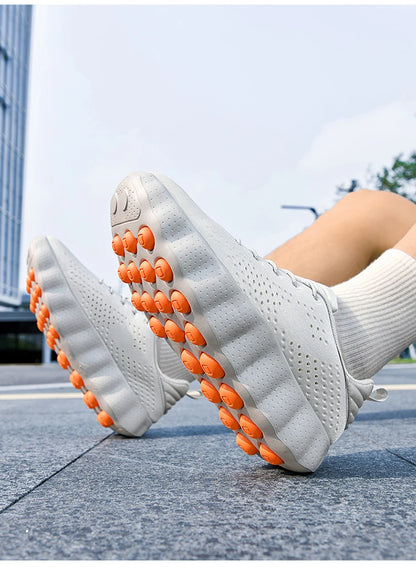 ClaWave Men Women Running Shoes Massage Particles Supercritical Cushioning Breathable Knit Sports Sneakers Non-slip Walking Shoe
