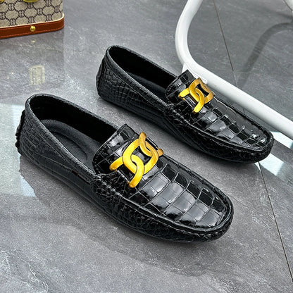 Man Shoes Leather Casual Shoes for Man Luxury Hand Sewn Fashion Flats Summer Breathable Outdoor Male Slip on Loafers Designer