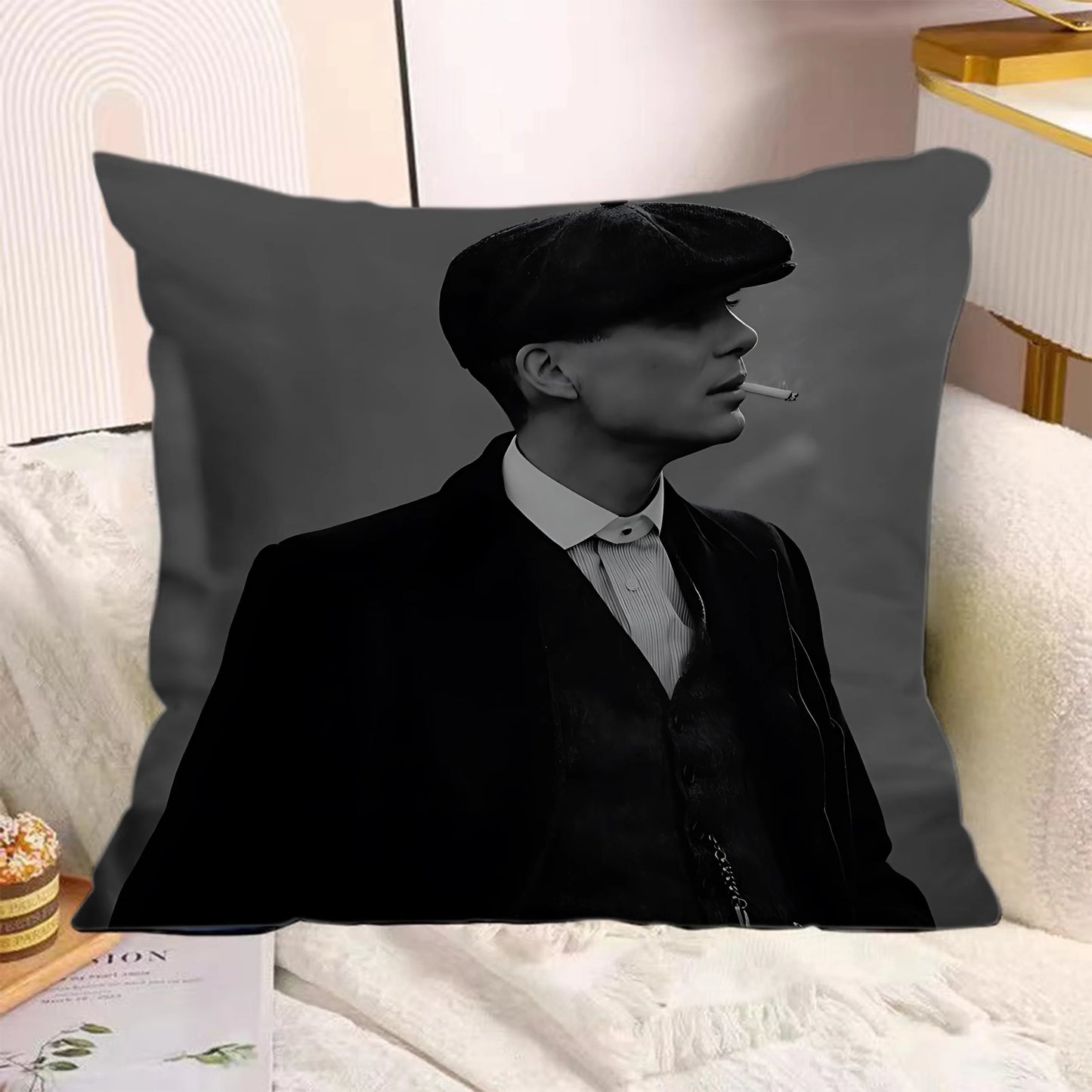 TV Series Pillow Covers Cartoon Sofa Decorative Home Double-sided Printing Short Plush Cute Cushion P-Peaky B-Blinders Cover