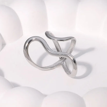 Stainless Steel Gold Color Rings for Women Men 2024 Colorfast Popular Party Personalized Exaggerated Charms Jewelry Gifts