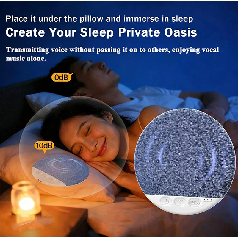 New Upgraded Wireless Under Pillow Speaker Decor Bluetooth Sleep Sound Machine with White Noise 30/60/90 Min Timer for Adult Kid