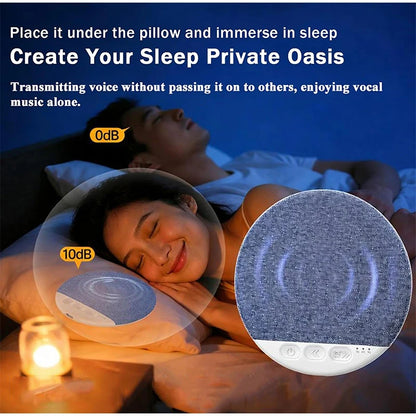 New Upgraded Wireless Under Pillow Speaker Decor Bluetooth Sleep Sound Machine with White Noise 30/60/90 Min Timer for Adult Kid