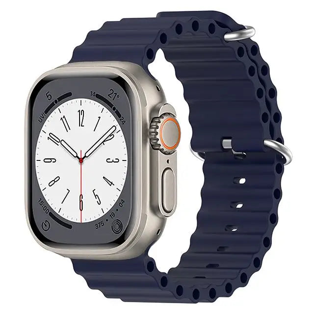 Ocean Strap for apple watch Band 44mm 40mm 45mm 41mm 49mm 46mm silicone correas bracelet iWatch series 7 5 6 3 se 8 Ultra 2 9 10