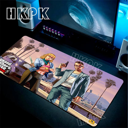 Grand Theft Auto Gamer Mouse Pad Non-slip Rubber Mousepad GTA Gaming Accessories Pc Cabinet Games Computer Keyboard Office Mats