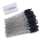50 Pcs Shiny Crystal Eyelash Applicator Disposable Diamond Handle Nylon Two Colors Mascara Wands Spoolies Pink Brushes