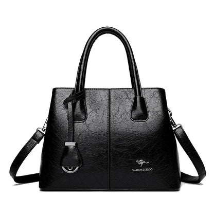 Genuine Brand Women's Soft Leather Handbags Ladies Large Tote Bag Female Square Shoulder Bags Sac Fashion Crossbody Bags Purse