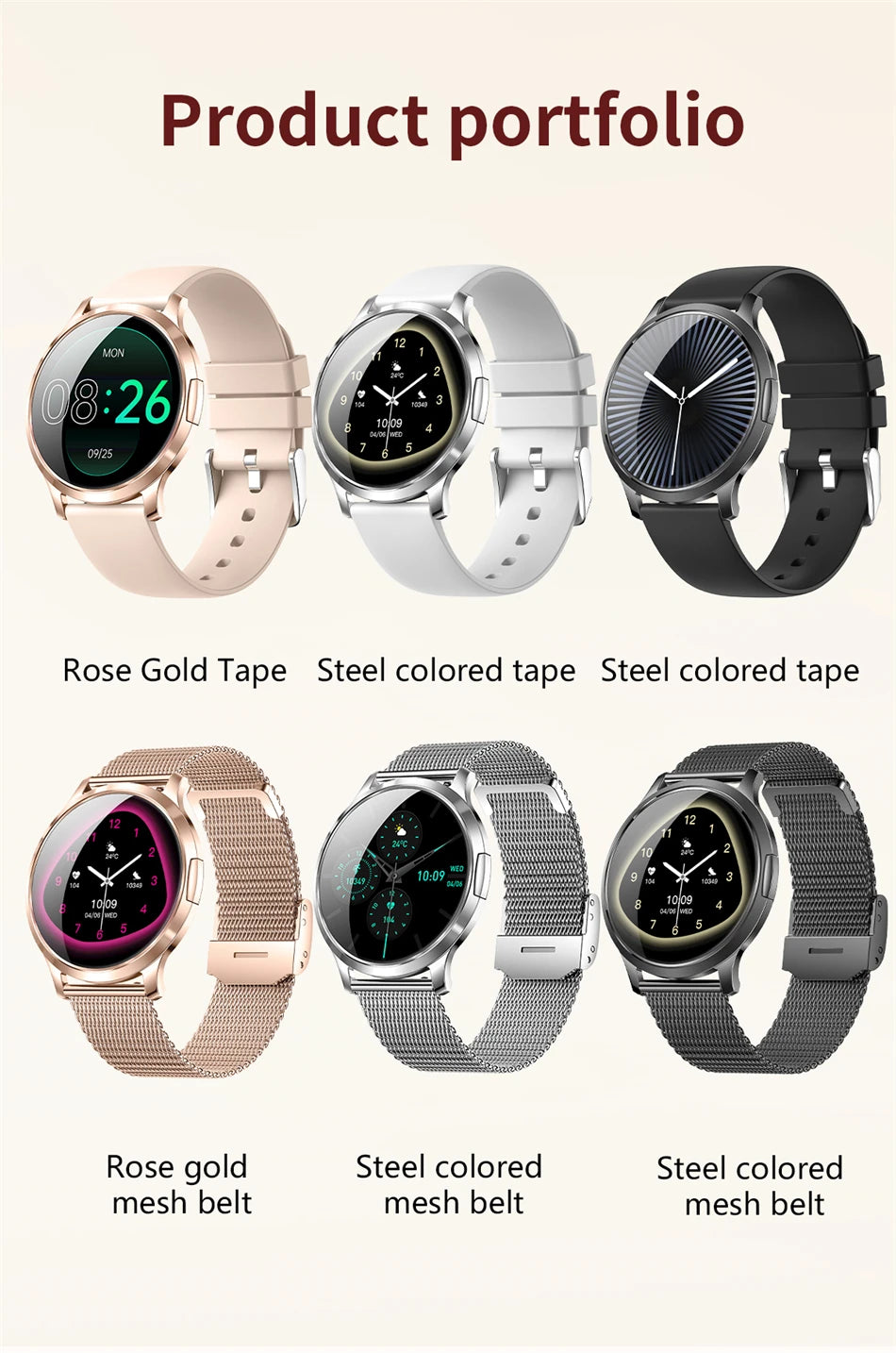 Nowy Smartwatch dla Kobiet 1.32 Cala AMOLED HD Ekran Sportowy Fitness Wodoodporny Zegarek Połączenia Bluetooth Cyfrowy Smartwatch Damski