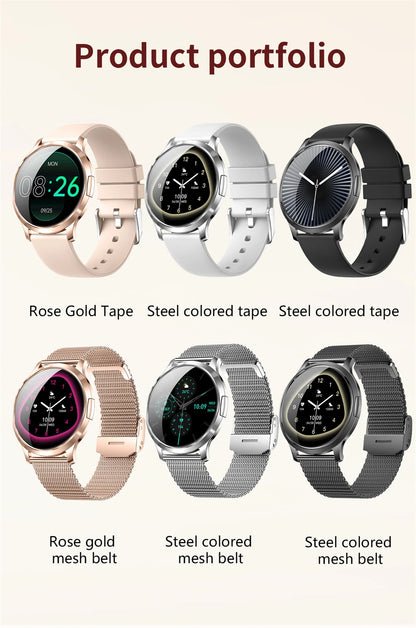 Nowy Smartwatch dla Kobiet 1.32 Cala AMOLED HD Ekran Sportowy Fitness Wodoodporny Zegarek Połączenia Bluetooth Cyfrowy Smartwatch Damski
