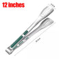 New Stainless Steel Food Tongs BBQ Meat Salad Bread Clip Barbecue Grill Buffet Clamp Non-slip Tong Cooking Tools Kitchen Gadgets
