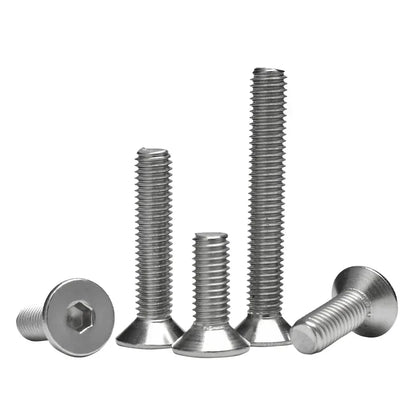 304 Stainless Steel DIN7991 Countersunk Head Hex Socket Screws Bolt Allen Thread Machine Metal Screws M2 M2.5 M3 M4 M5 M6 M8 M10