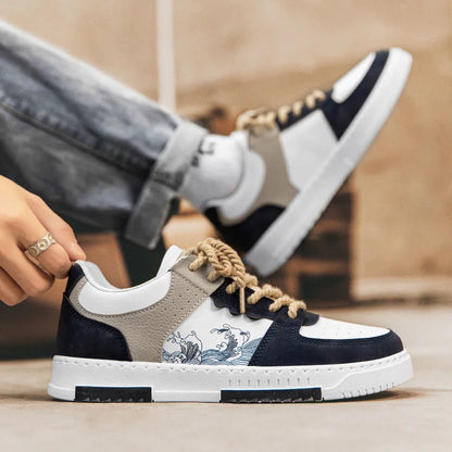 Fashionable Multifunctional Anti Slip and Wear-Resistant Casual Skateboarding Shoes Designed Specifically for Men, Men's Lightwe