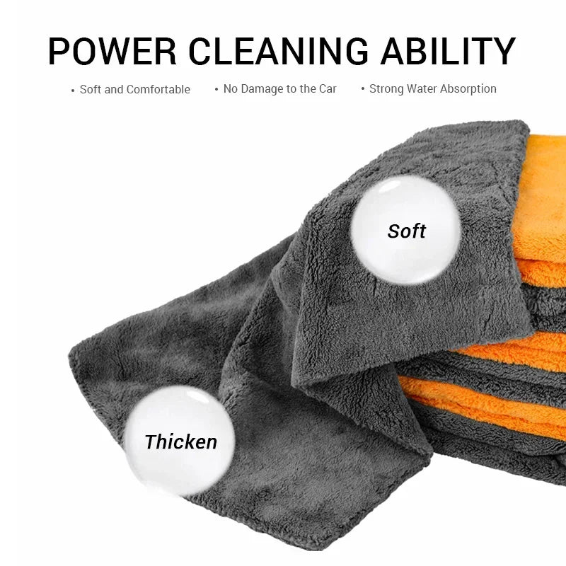 1/2/6/9 Packs 300GSM Car Thicken Cleaning Cloth Professional Cleaning Car Wiping Microfiber Towel Car Wash Rag 40x40cm New
