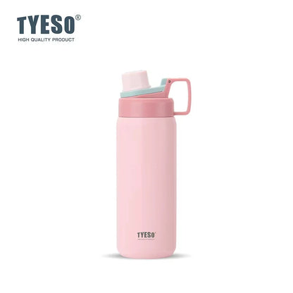 Tyeso 600ML Water Bottle With Eye Sticker Insulated Leak-Proof Fitness Flask Vacuum Flasks for Sport for Outdoor Workouts Travel
