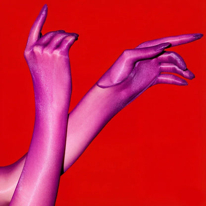 Sexy Women 1D Thin Glove Elastic Oil Glossy Shiny Long Finger Glove Sheer See Through Long Glove Driving Dance Gloves