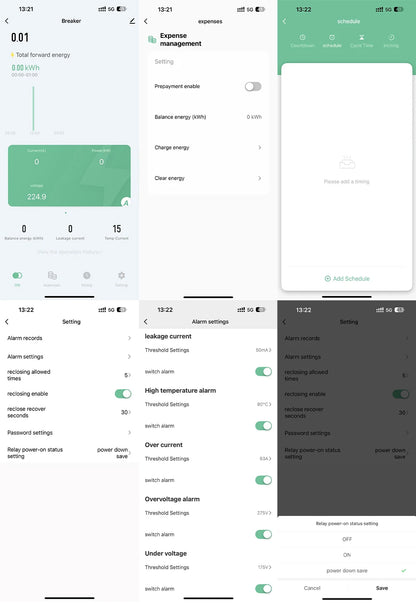 Tuya WiFi Smart Energy Meter Power kWh Meter Earth Leakage Over Under Voltage Protector Time Relay Device Switch Circuit Breaker