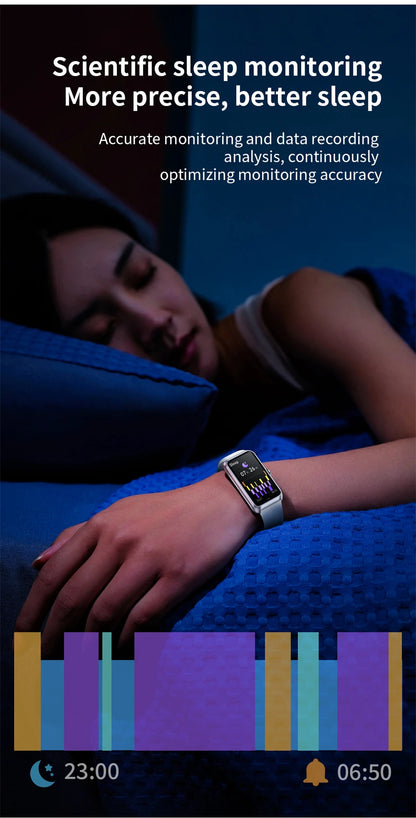 LIGE Fashionowy Smartwatch z Pełnym Ekranem Dotykowym Męski Damski Przypomnienie o Połączeniach Bransoletka Damska 100+ Trybów Sportowych Monitor Tętna Smartwatch