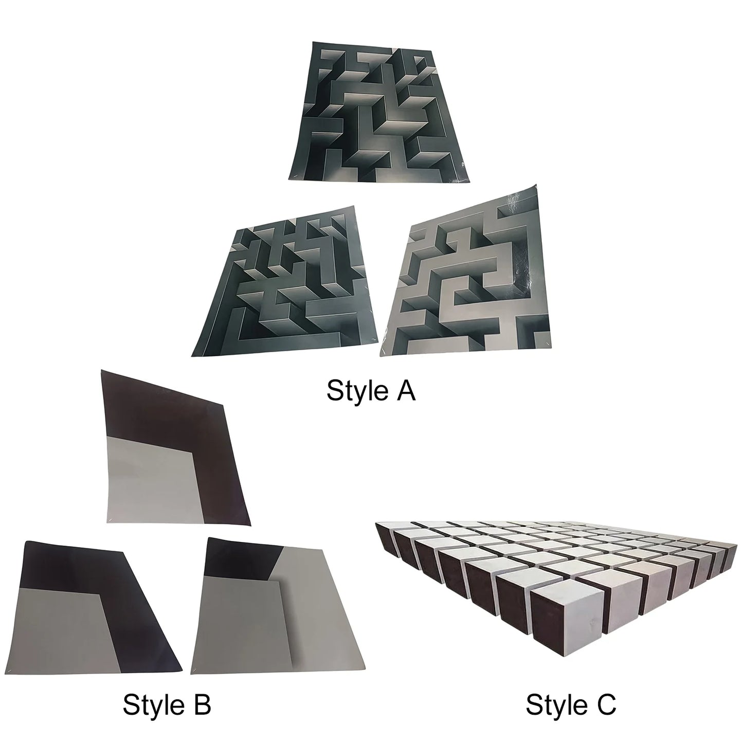 Impossible Corners Wall Art That Reshapes Reality Illusionary Optical Illusion Wall Art Sticker Abstract Modern Home Decoration