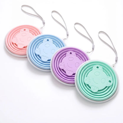 270ML Portable Silicone Folding Water Cup Outdoor Heat Resistant Foldable Mug With Lid Collapsible Travel Drinking Cups