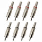 4/8PCS Male RCA Plug Weld RCA Connector for AV Audio Video Connector Plug Red Black