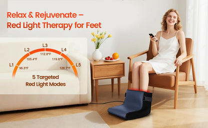 Deep Heating Red Light Foot Wrap 606 LEDs 660nm 850nm Adjustable Body Care Accessory for Foot Ankle Use
