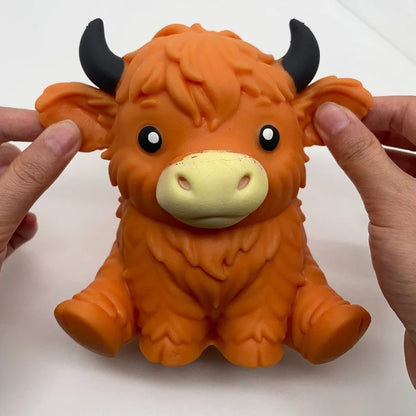 Jumbo Highland Cow Stress Balls Squishies Fidget Toy Squeeze Ball Fidget Toy for Adults Slow-Rising Stress Relief Squeeze Toy