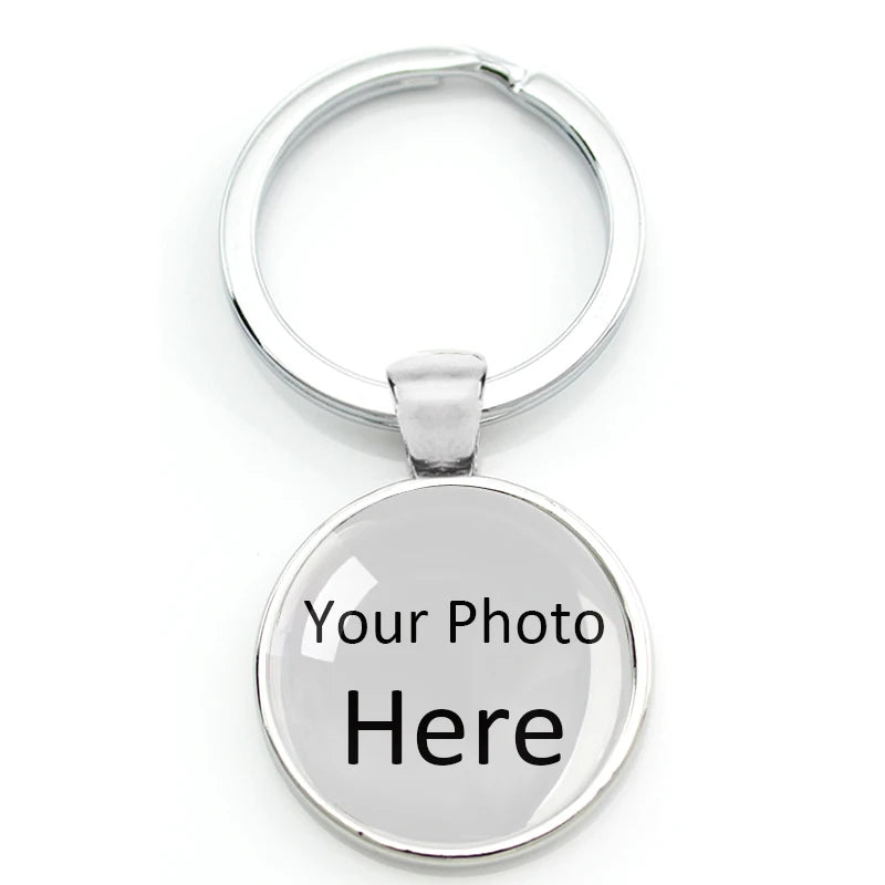 Customized Key Chains Keyring Jewelry Accessories Custom Photo Printing Picture Personalized Keychain Key Ring DIY Image