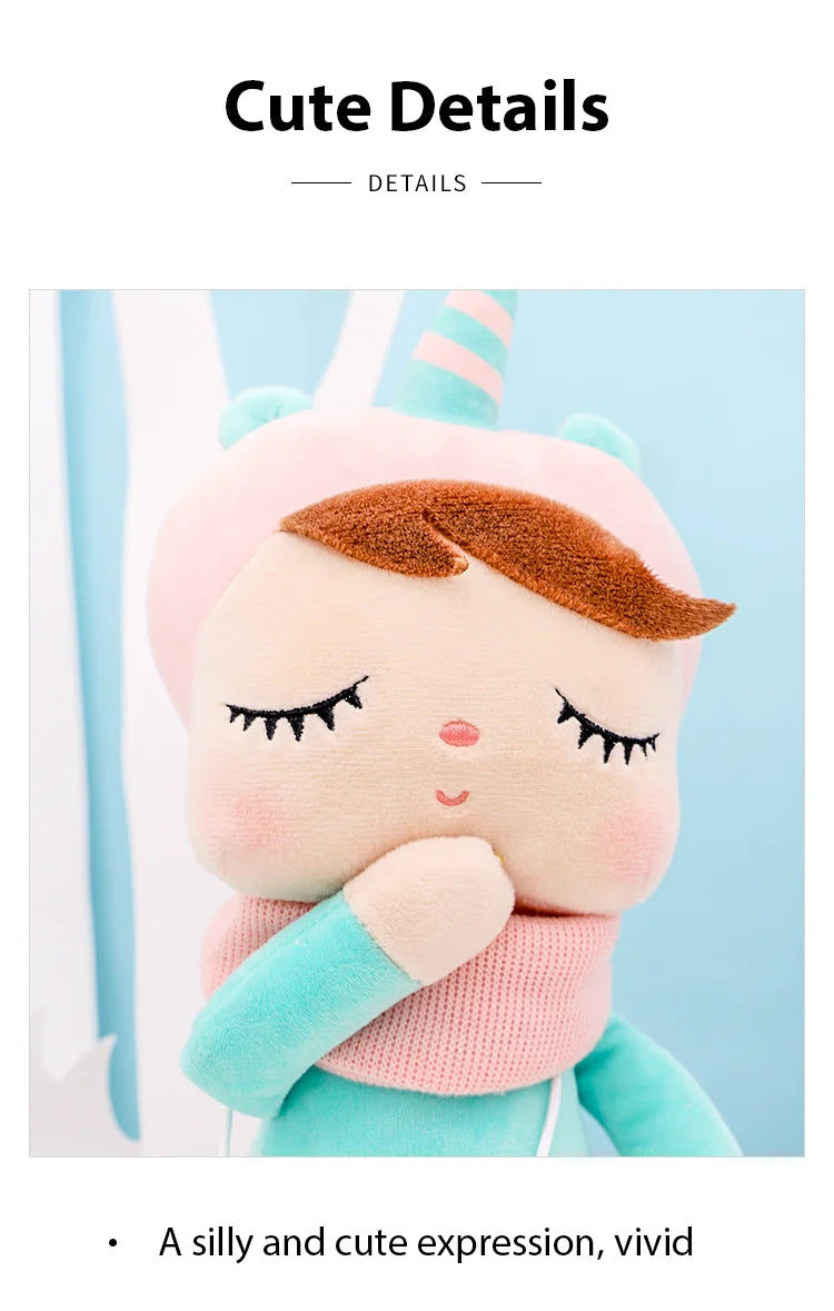 Original Metoo 33cm Angela Plush Doll Kawaii Rabbit And Cute Unicorn Fox toy Boy Girl Birthday Gift For Kids Toys