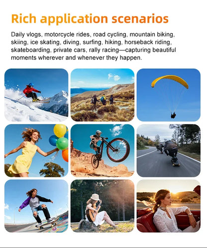 4K Vlog Action Camera 330° Face Tracking 18x Zoom 2400mAh Battery Gimbal Stabilizer 1.72 Inch Touch Screen WiFi Sports Cam