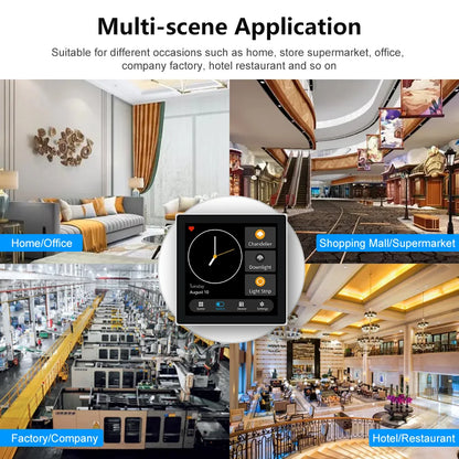 FUERS Tuya Smart Control Panel Switch Smart Home Automation System 3CH Switch Scene Panel Intelligent Home Touch Screen Zigbee