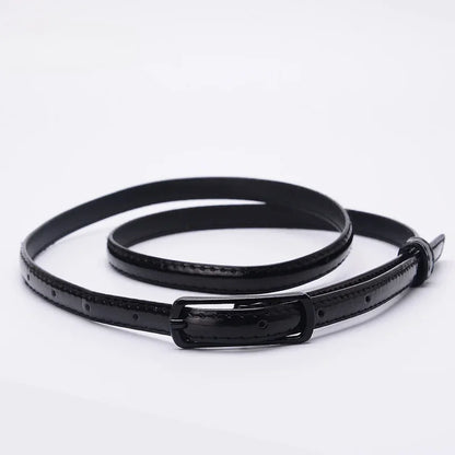 Children Candy Color Belts 1.2cm Super-thin PU Waistbands Simple Solid Color Casual Belts Girl Apparel Accessories