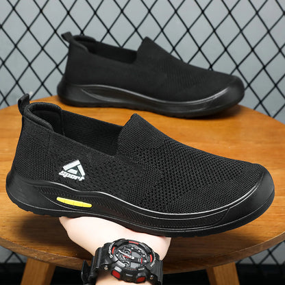 Men's Breathable Mesh Canvas Slip-On Shoes Anti-Odor Lightweight Soft Sole Casual Loafers Male Sneakers Summer cotton shoes