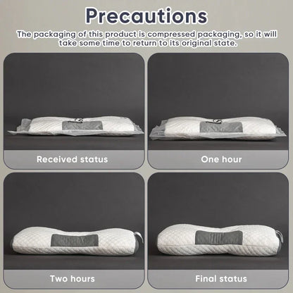 2Pcs Ergonomic Massage Neck Pillows Adjustable Orthopedic Contour Support All Season Comfort Sleep Pillow Core