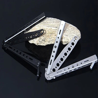 Game props butterfly knife CSGO practice swing knife butterfly comb folding knife stainless steel practice end edge