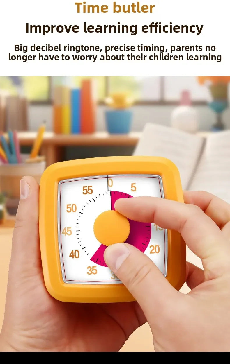 Timer dla dzieci Urządzenie do samodyscypliny Wizualne narzędzie do zarządzania czasem dla uczniów szkoły podstawowej Pomoc w skupieniu się na nauce Zegar do nauki