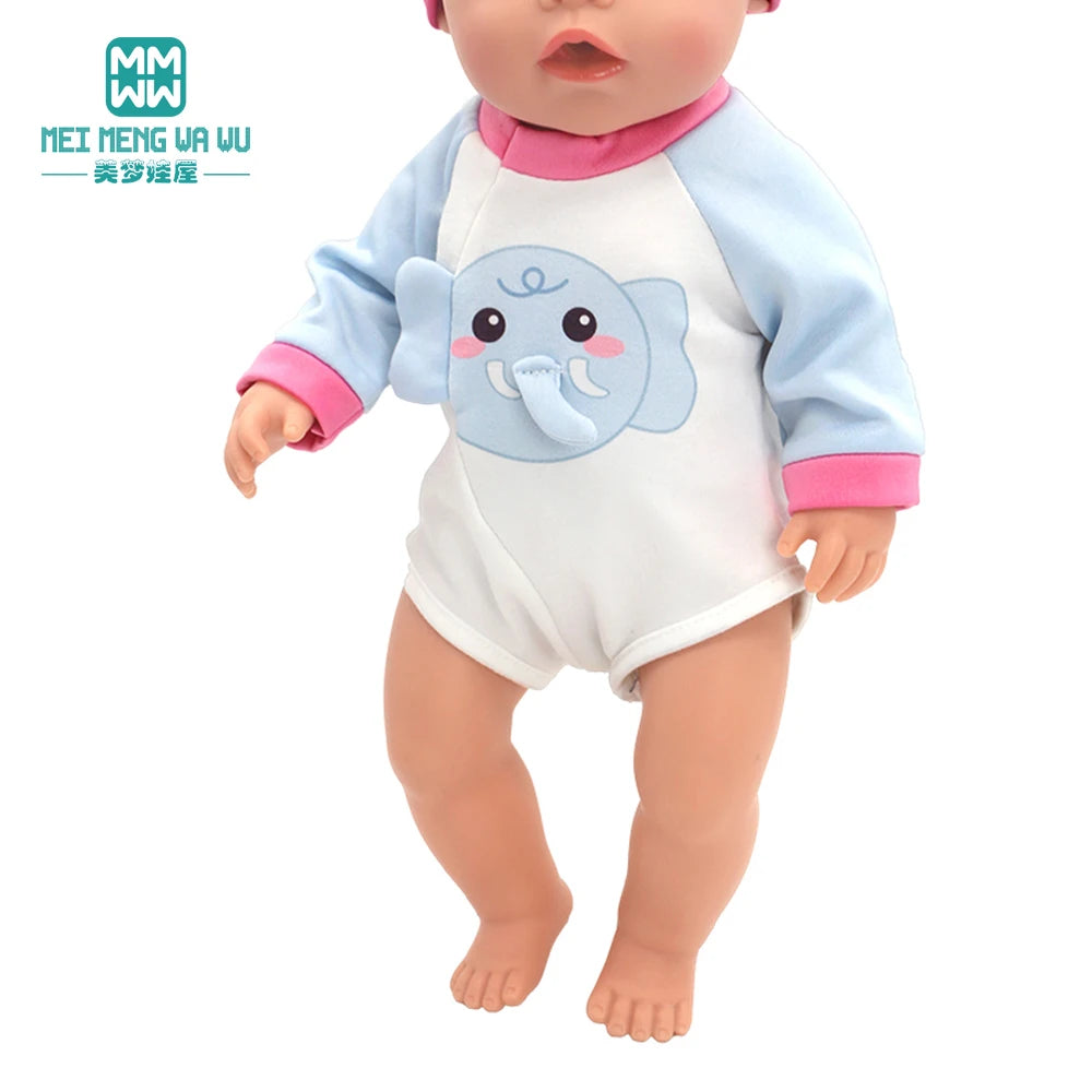Fits 17-18inch American Doll and New Born Doll Clothes Fashion Dresses, Hooded Jumpsuit, Cardigan Strap Skirts Toys Gifts