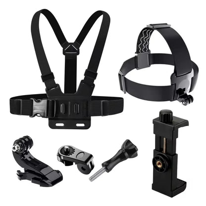 Roreta Action Camera Kit Head Strap Chest Strap phone holder for GoPro Phone Osmo Enhanced Stability Versatility stand